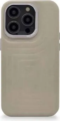 Obrázek produktu pro Decoded Embossed - Zadní kryt z pravé kůže pro Apple iPhone 14 Pro Max - Clay Beige