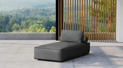 Produktbild von Kaiser Möbel Liegestuhl für den Garten MALIBU, Terrasse, Hof, gemütlich Anthrazit
