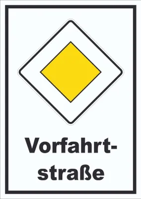 Produktbild von Vorfahrtstraße Schild A6 Rückseite selbstklebend