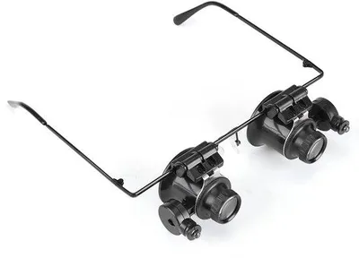 Productafbeelding van Professioneel gereedschap - LED-loep met zoomfunctie - zwart - 20x vergroting - voor juweliers