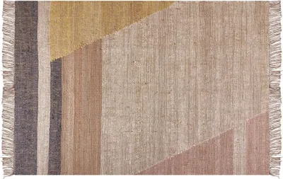 Produktbild von BELIANI Flurteppich Teppich aus Jute Braun Geometrisches Muster 140 x 200 cm Rustikal Boho