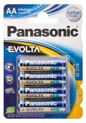 Image de Wentronic LR6 4-BL Panasonic EVOLTA Batterie à usage unique AA Alcaline
