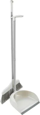 Image de Kit balai long vertical et pelle à poussière, nettoyage domestique, 120 cm