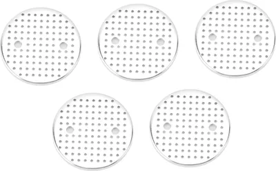 Image de 5PCS Filtre à café rond en acier inoxydable réutilisable pour le remplacement des filtres de cafetières