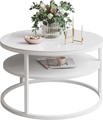 Produktbild von Tisch CIRI GLASS 60 auf weißem Gestell