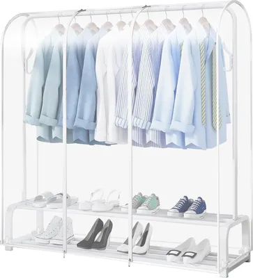 Image de Housse transparente pour portemanteau - protection contre la poussière - 1 pièce - 180x150x50cm