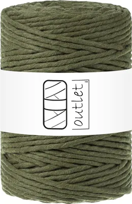 Produktbild von Dunkelgrün Baumwoll-Makramee-Kordel 5mm 100m OUTLET