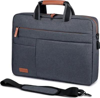 Produktbild von LOVEVOOK Laptop Tasche 17-17.3 Zoll Wasserdicht Herren Schultertasche Business Dunkelgrau