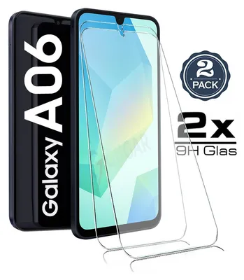 Produktbild von 2X Samsung Galaxy A06 - Panzerglas Glasfolie Display Schutz Folie Glas Screen 9H Hart Echt Glas Displayschutzfolie 2 Stück