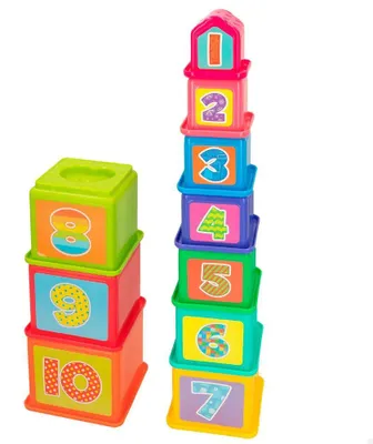 Immagine prodotto di Blocchi impilabili PlayGo (10 pezzi) 10,2 x 50,8 x 10,2 cm
