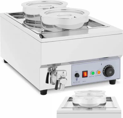 Produktbild von Bain-Marie elektrische Warmhaltestation für Suppenfondue Schokolade 1500 W 2 x 7 l