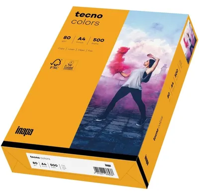 Obrázek produktu pro inapa 2100011411 Multifunkční papír tecno® colors - A4, 80 g/m2, středně oranžový, 500 listů