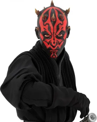 A bust of Darth Maul from Star Wars.
