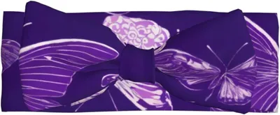 Productafbeelding van Paarse haarbanden met bloemenprint en strikken voor babymeisjes, pasgeborenen en peuters