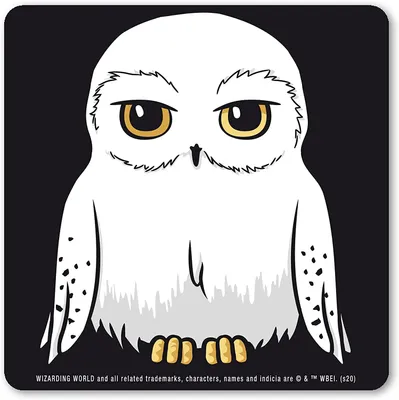 Produktbild von Harry Potter Untersetzer aus Kork (Coaster) Eule Hedwig