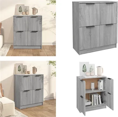 Produktbild von vidaXL Sideboard Grau Sonoma 60x30x70 cm Holzwerkstoff - Sideboard - Sideboards - Schrank - Lagerschrank