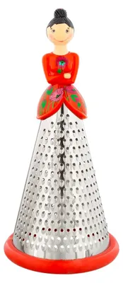Große Reibe Mohnblume 23 cm Edelstahl 3 Lochgrößen
