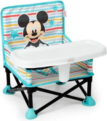 Obrázok produktu pre DISNEY BABY Mickey Skladacie detské stoličky, cestovné, ľahké, odnímateľný tác, vrátane tašky na prenášanie