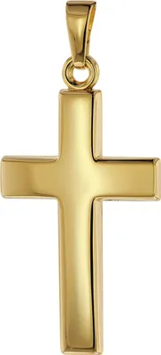 trendor 75415 Kreuz-Anhänger 26 mm Gold 750 / 18 Karat 1