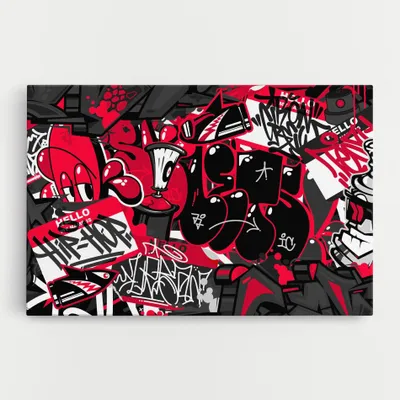 Produktbild von ARTHUB® Leinwandbild 30x40 cm, Hip Hop Graffiti | Wohnzimmerdekoration, Hängende Bilder, Wanddekoration, Heimdekoration, Moderne, Graffiti