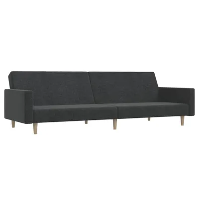 Produktbild von vidaXL Schlafsofa 2-Sitzer Dunkelgrau Stoff