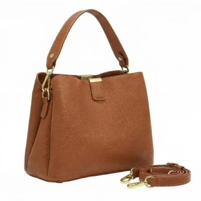 Zdjęcie produktu dla Torebka damska Erika z prawdziwej skóry – brązowa skórzana torebka na ramię i torebka na ramię – mała torebka crossbody w stylu vintage