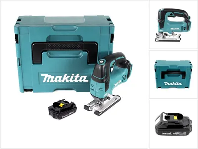 Immagine prodotto di Makita DJV 182 Y1J Seghetto alternativo brushless a batteria 18V 26mm in valigetta Makpac + 1x Batteria 1,5 Ah ​​​​​​​- senza caricabatterie