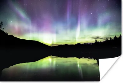 Produktbild von MuchoWow® Poster Nordlichter im Jasper National Park in Kanada 180x120 cm - Fotoplakat