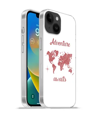 Produktbild von MuchoWow® Handyhülle Schutzhülle Hülle für Apple iPhone 14 - Softcase Karte - Sprichwörter - Rosa Silikon Softcase Handy Hülle - Mobiltelefonhülle