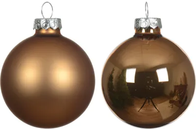 Produktbild von Weihnachtskugeln Glas 2,5cm 24 Stück - Pekanuss Braun
