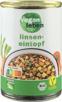 Produktbild von Vegan Leben Linseneintopf 400g -