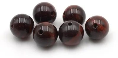 Produktbild von Vintageparts Tigerauge Perlen Naturstein 8 mm, 6 Stück