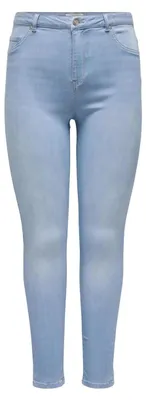 Productafbeelding van ONLY Carmakoma Damen Jeans, model Carthunder Reg Push Up Sk DNM Bj098 Noos, lichtblauwe denim