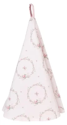 Produktbild von Clayre & Eef Geschirrtuch Ø 80 cm Rosa Baumwolle Kaninchen