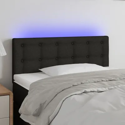 Obrázok produktu pre The Living Store LED čelo čierne 90x5x78/88 cm látka