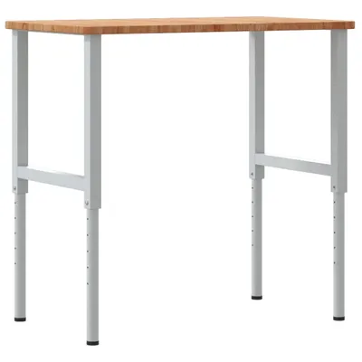 Obrázek produktu pro vidaXL Pracovní stůl světle hnědý 100x60x(71,5-98) cm dubový masiv