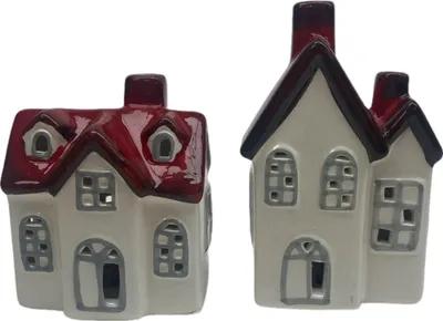 Image de Melina Maisons de Noël décoratives avec LED - 2 pièces
