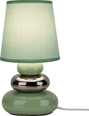 Image de Lampe de table Salon Lampe de table Chambre Céramique Tissu Menthe Vert 3045349