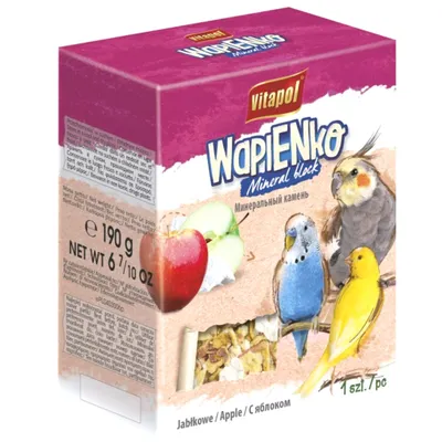 Image de Vitapol Wapienko - Cube XL calcaire JABŁKOWA - cube pour perroquets 190g