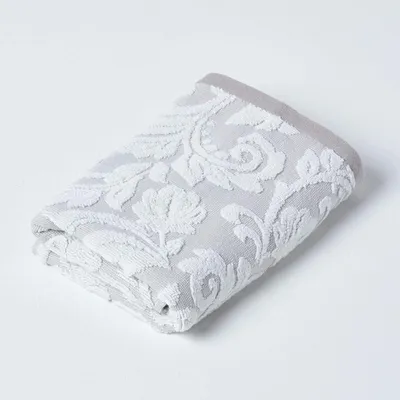 Obrázek produktu pro HOMESCAPES Ručník s damaškovým vzorem 100% turecká bavlna 600g/m² 50x90cm - béžový