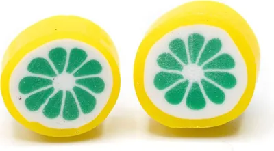 Produktbild von Limetten Ohrstecker Miniblings Limette Zitrone Limone Früchte gelb grün