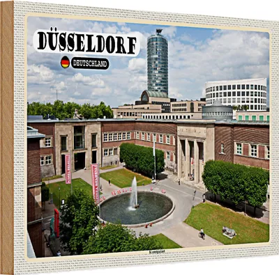 Produktbild von Holzschild Städte Düsseldorf Ehrenhof Kunstpalast 30x20cm