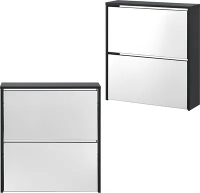 Two shoe cabinets are shown against a white background.