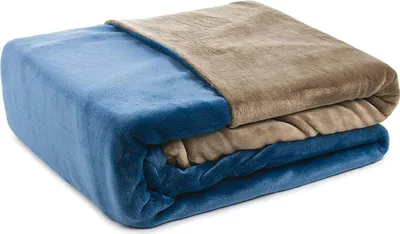 Produktbild von Gözze Cashmere Wende Bettwäsche blau/taupe Komfort Bettbezug 155x220cm