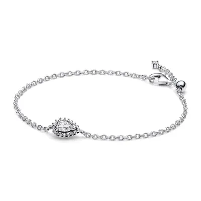 Produktbild von PANDORA Moments Armband für Damen aus 925er Silber mit Zirkonia
