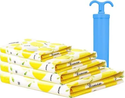 Produktbild von Famanu Vakuumtaschen Set 4 Stück - 4 Größen für Kleidung und Bettwäsche