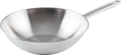 Produktbild von RIESS 1952-043, Rund, Wok-/Bratpfanne, Edelstahl, Aluminium, Edelstahl, Keramik, Gas, Induktion, Edelstahl