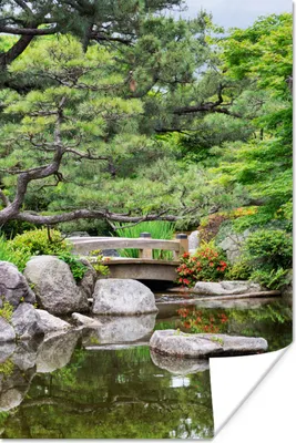 Produktbild von MuchoWow® Poster Japanisch - Natur - Wasser - Steine - Bäume 40x60 cm - Plakate für die Wand - Poster Babyzimmer