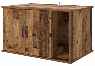 Produktbild von vidaXL Katzenhaus Altholz 85 x 55 x 50 cm Holzwerkstoff