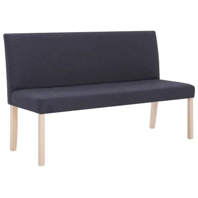Produktbild von Sitzbank 139,5 cm Dunkelgrau Polyester